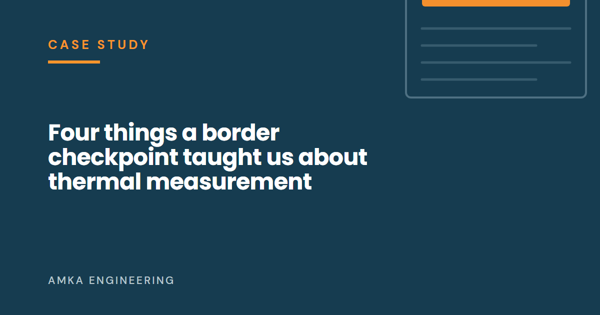 Article cover: Four things a border checkpoint taught us about thermal measurement