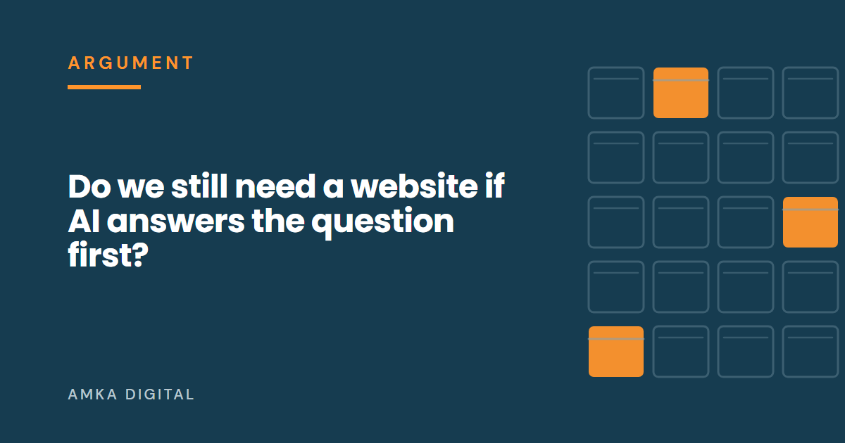 Article cover: Do we still need a website if AI answers the question first?