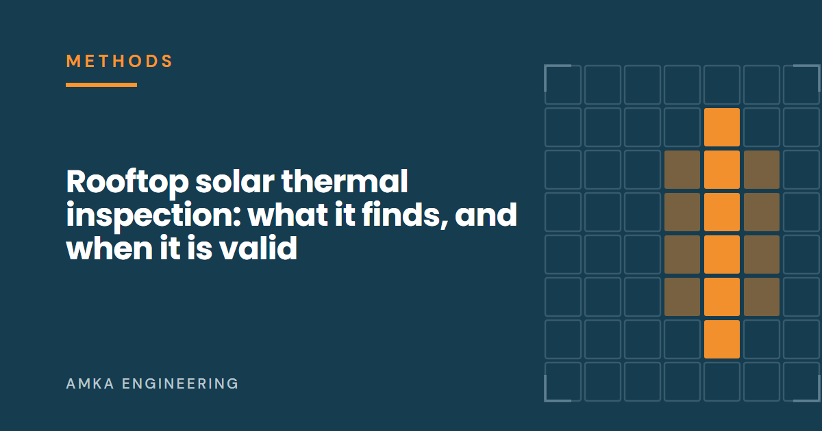 Article cover: Rooftop solar thermal inspection: what it finds, and when it is valid