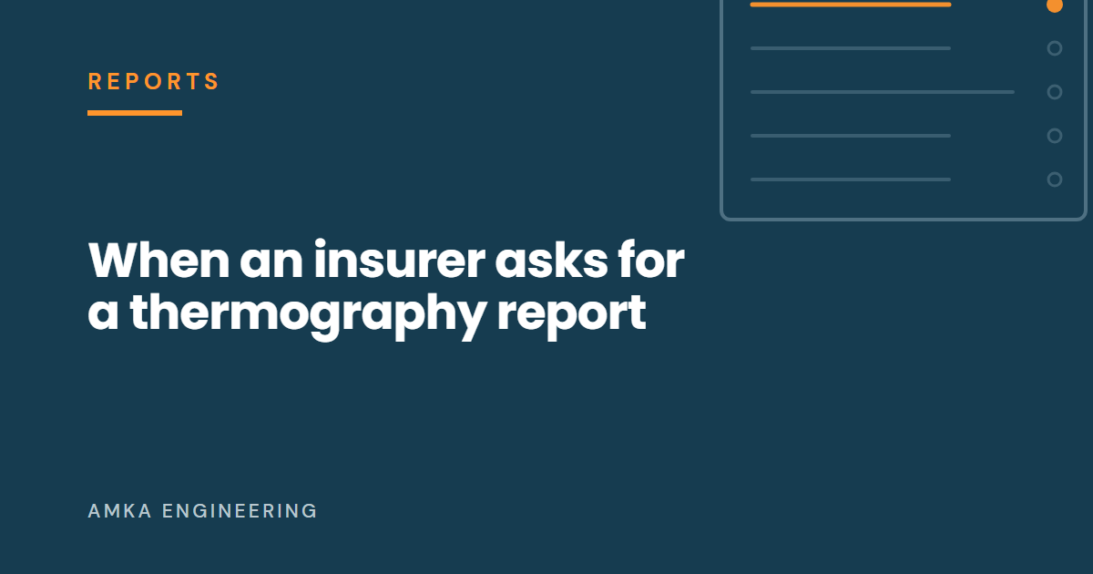 Article cover: When an insurer asks for a thermography report: what should the scope include?