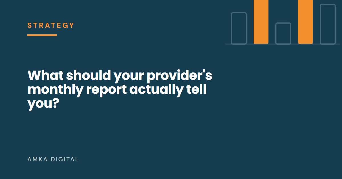 Article cover: What should your website provider's monthly report actually tell you?