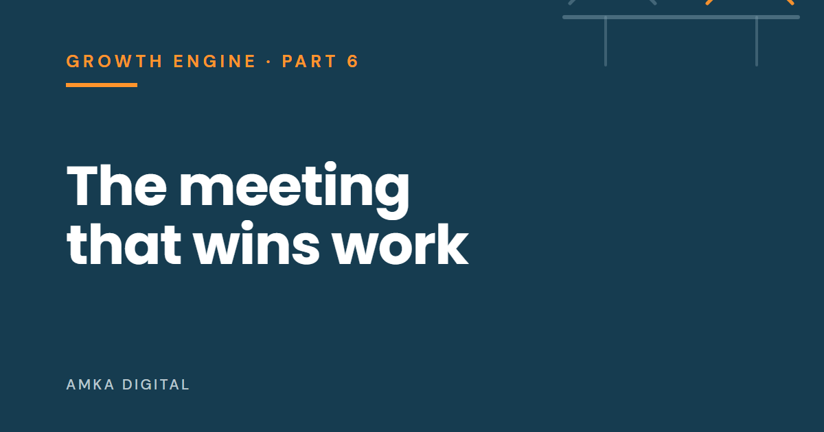 Article cover: The meeting that wins work.